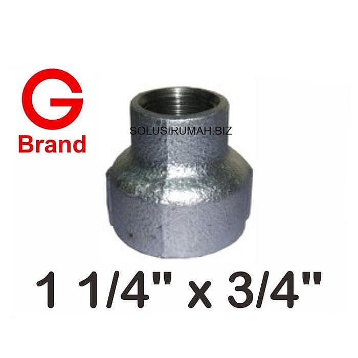 VLOK SOCK 1 1/4" X 3/4" VLOK SOK DRAT DALAM GALVANIS G BRAND besi
