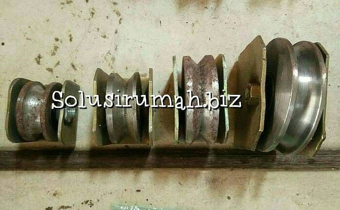 RODA PAGAR U PRESS SUPER KUNING BESI BETON LEBAR RODA 9CM
