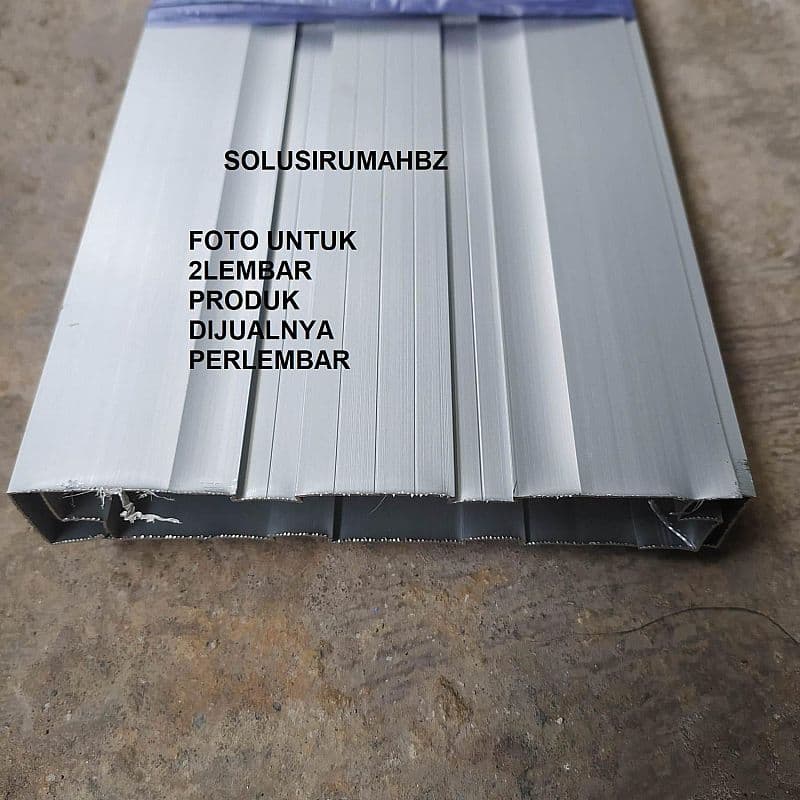 SPANDRIL AL 13.4CM panjang 1m potongan ETALASE ALUMINIUM spandrel papan showcase lebar 13.4 cm