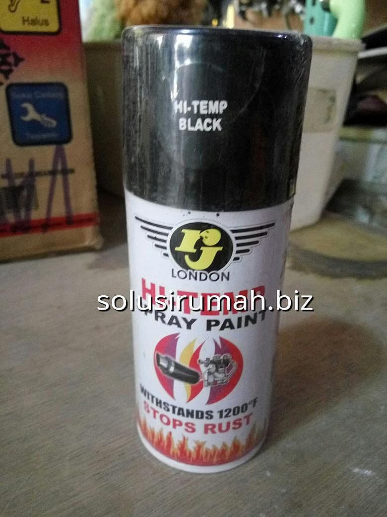 RJ ANTI PANAS HITAM 150CC HI-TEMP CAT SPRAY JNS PYLOX HASIL DOFF