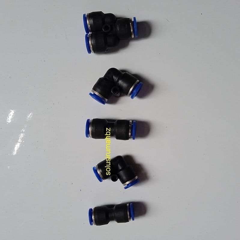 FITING PU MODEL PILIH I T STOP KRAN Y 8MM 6MM 8X8 SOK CONNECTOR angin 6X6 6X8 8X6 8 MM 6 MM FITTING SAMBUNG KONEKTOR
