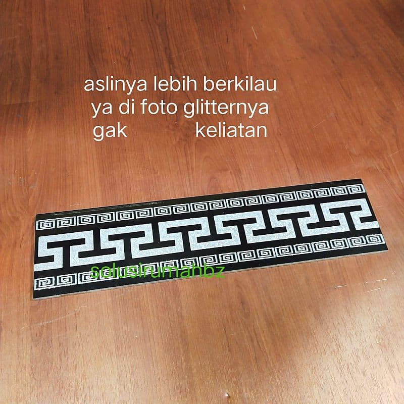 LIST KERAMIK HITAM SILVER 10 X 40 CM MATRIX GRANITE GRANIT LIS 40CM