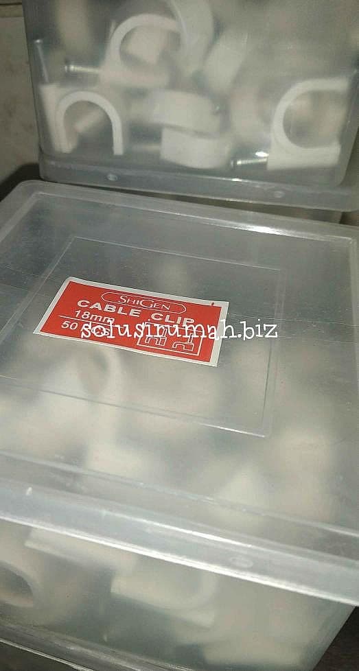 KLEM KABEL KLEM U KLEM KLEM PVC 18MM 18 MM perbiji lengkap paku