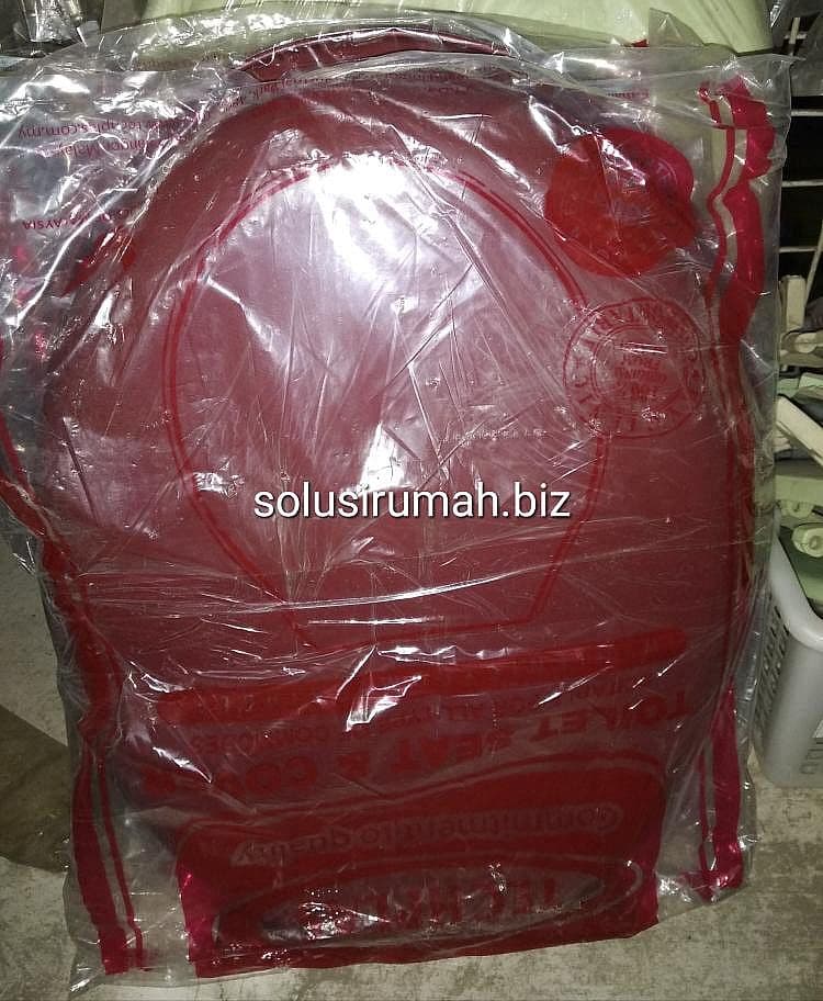 TUTUP CLOSET MAROON +-8ONS TEBAL CLOSET TUTUP TOILET COVER