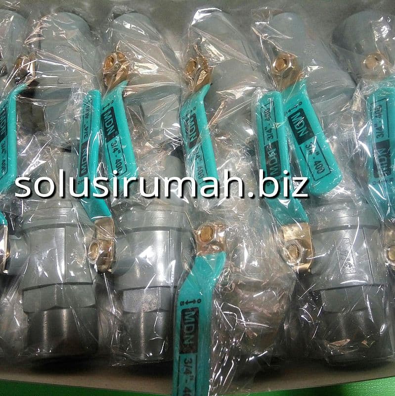 BALLVALVE 3/4 GG SS BODY PVC STOP KRAN GAGANG STAINLESS
