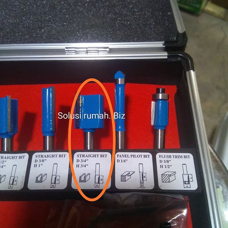 MPR STRAIGHT BITS 1/4*19MM D 3/4* H 1 INCH MATA PROFIL ROUTER BLUE