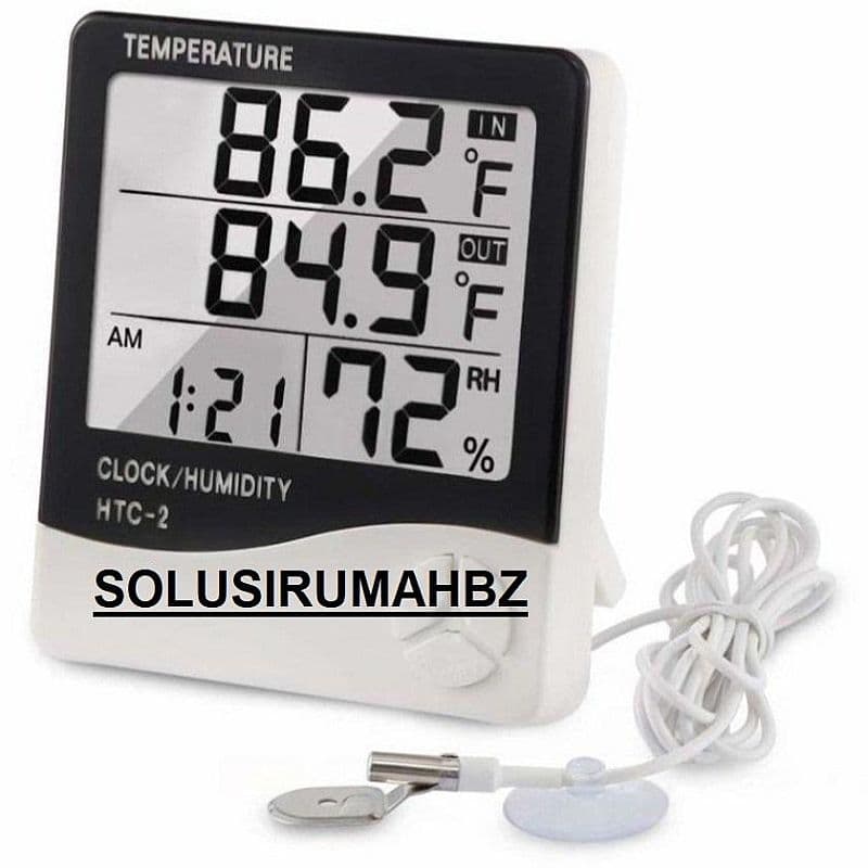 DIGITAL HYGROMETER HTC2 HTC 2 HTC-2 IN OUT jam digital ruang