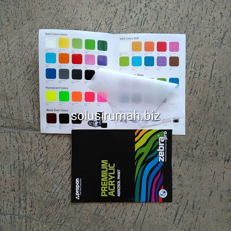 KATALOG CAT ZEBRA CAT SPRAY PROPAN kartu warna 4hal