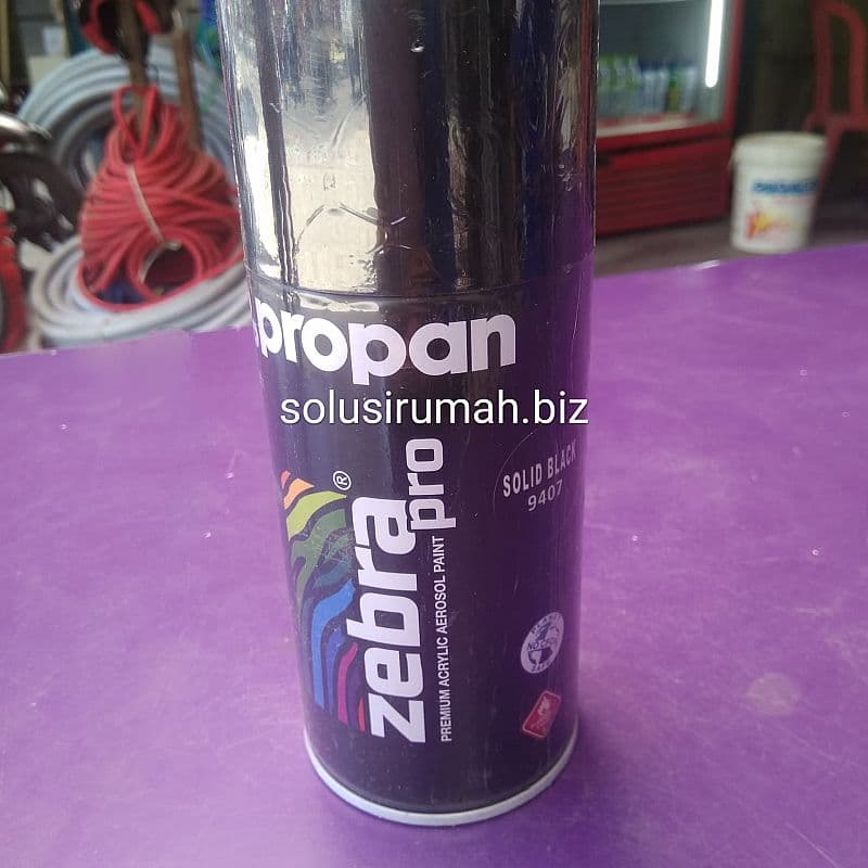 ZEBRA 300CC P9407 SOLID BLACK PROPAN CAT SPRAY JNS PYLOX SOLID GLOSSS