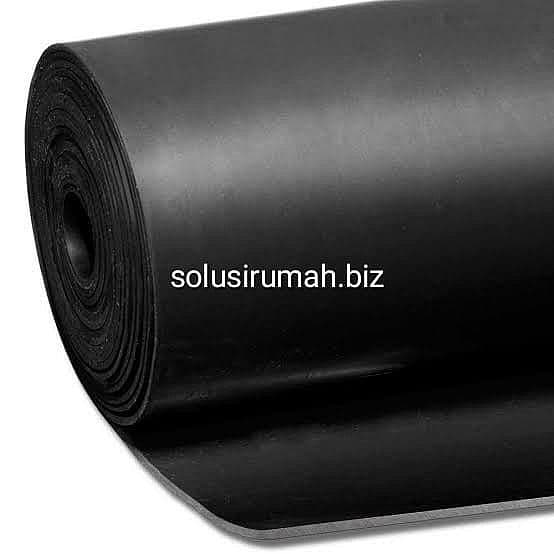 Karpet karet asli talang tebal 2mm karet per m1 lari rubber lebar 1 meter hitam rubber sheet