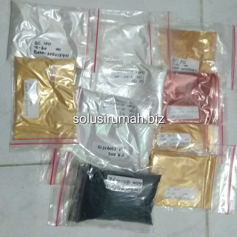 SAMPLE WARNA MACAM2 11 WARNA METALIC PIGMENT WARNA SET