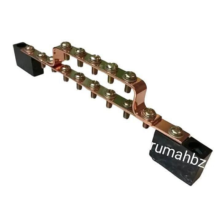 BUSBAR SUPPORT NOL KLEM + ARDE GROUNDING 8 + 5 BAUT FT-850 FT850 ft 850 clamp nol tumpuk 0 klem nol