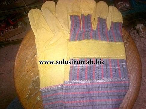 SARUNG TANGAN KULIT HIJAU BIRU KOMBINASI 8P(BTP)