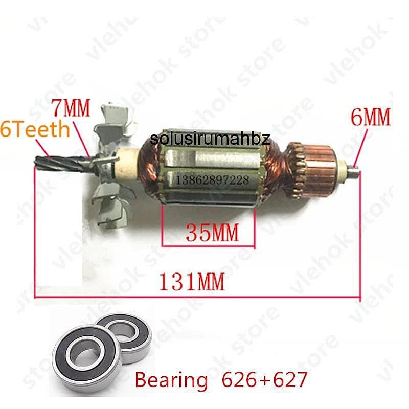 angker mesin power tool BERBAGAI UKURAN pilih varian armature tembaga