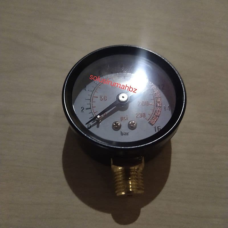 PRESSURE GAUGE 1/4" AMPERE 1/4 inch drat samping ALAT UKUR TEKANAN AIR