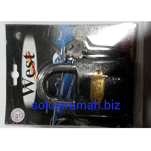 gembok + kunci west 60 pendek