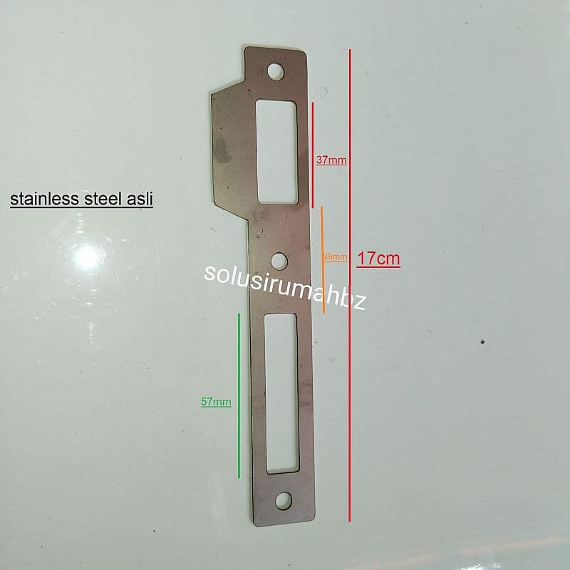 strike plate 17cm plat stainless steel body mortise rumah kunci body