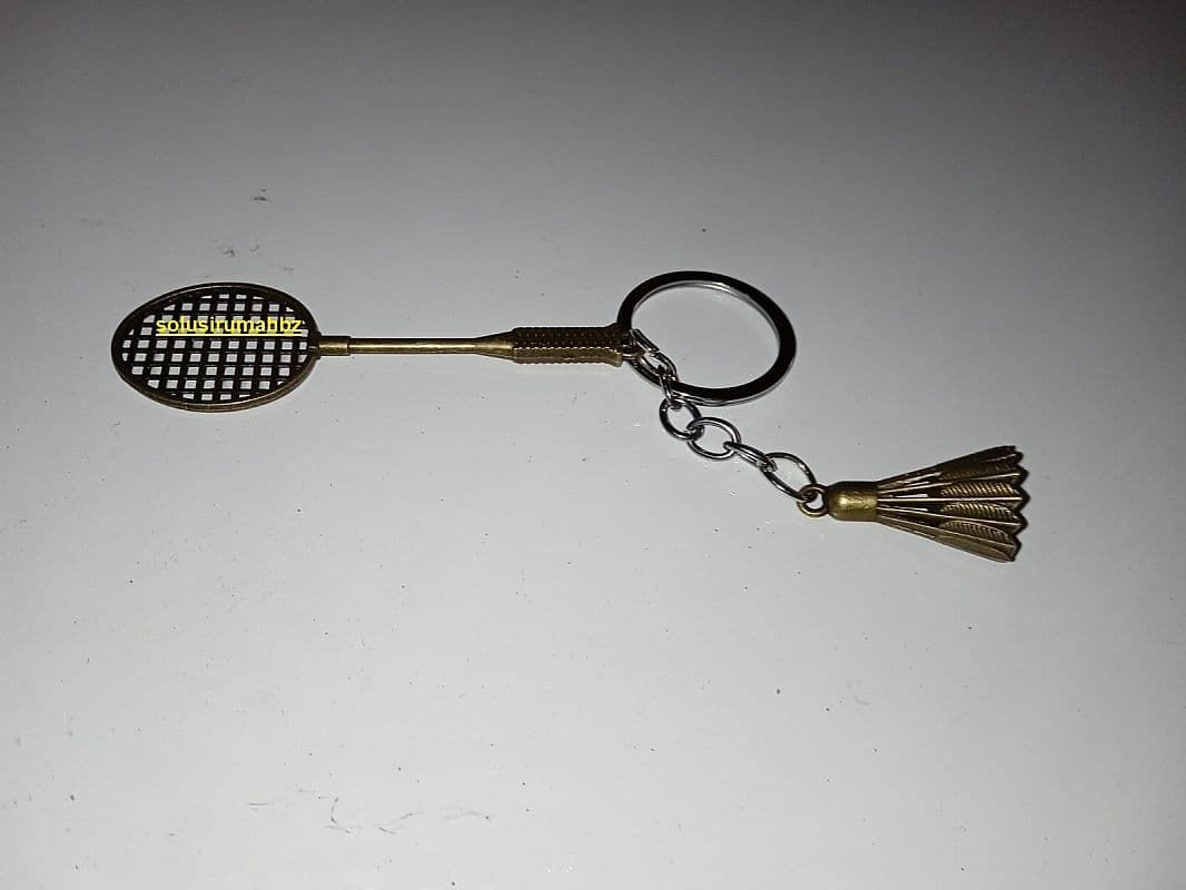 GANTUNGAN KUNCI RAKET n BADMINTON SPORT KEY CHAIN aksesoris olahraga keychain