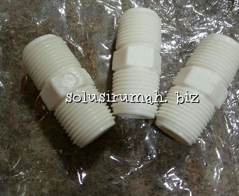 DOUBLE NEPEL 1/4 PVC PUTIH