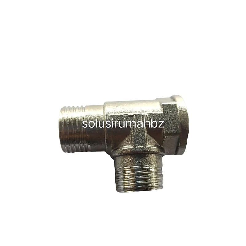 BRASS/SS 22E TEE SHOWER CHROME LOKAL LUAR DALAM 1/2