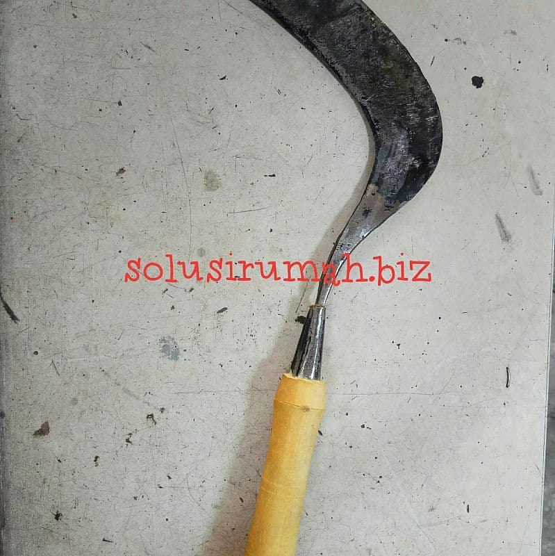 pisau sabit 38cm ki kecil aret gg kayu 145g