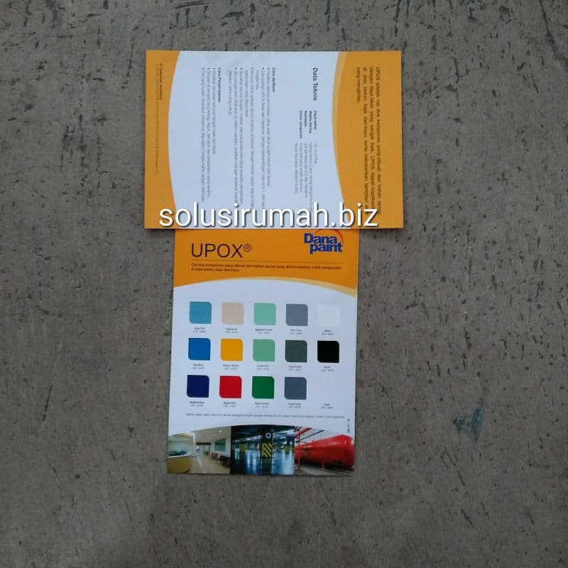 KATALOG CAT EPOXY UPOX KARTU WARNA DANAPAINT 1lembar