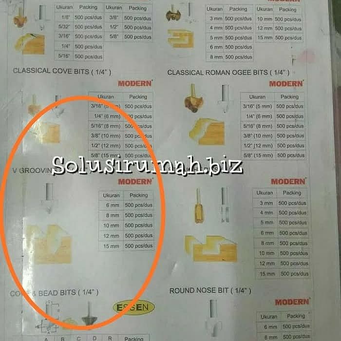 MATA PROFIL V GROOVING BIT MATA ROUTER