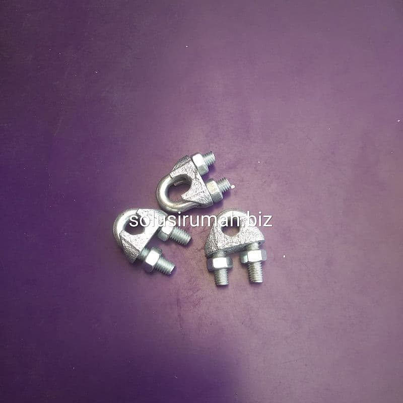 KLEM SLING 3/8 ; 10MM m10 WIRE ROPE CLIP CLAMP SELING 1biji 10 mm 3/8"