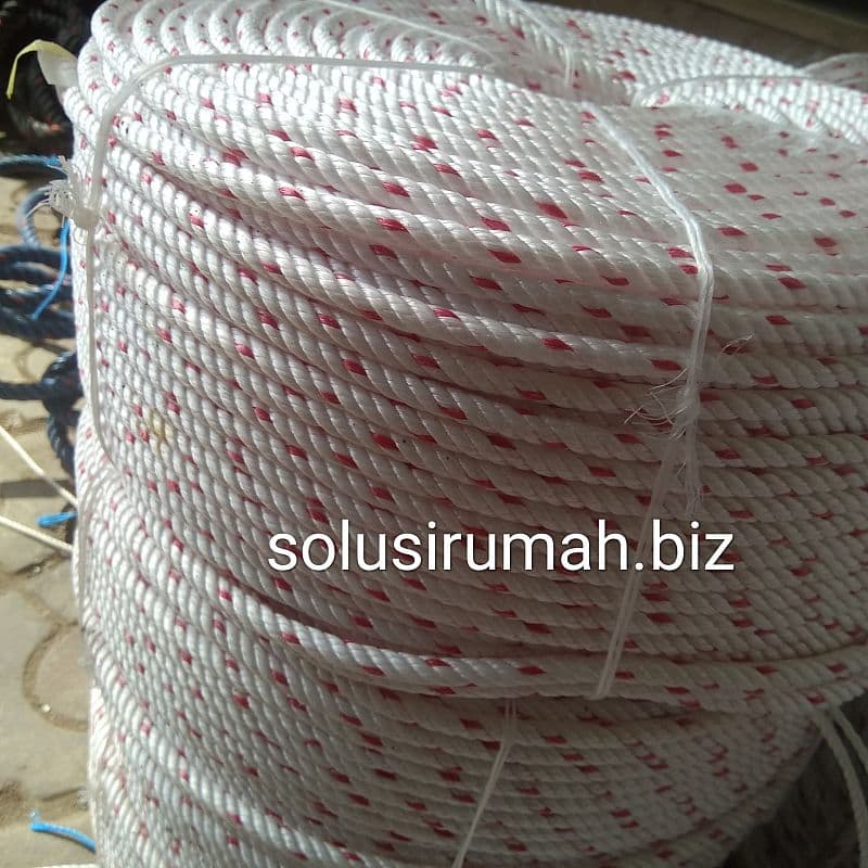 TALI TAMPAR 7MM HALUS PUTIH MERAH KWSUPER / KG