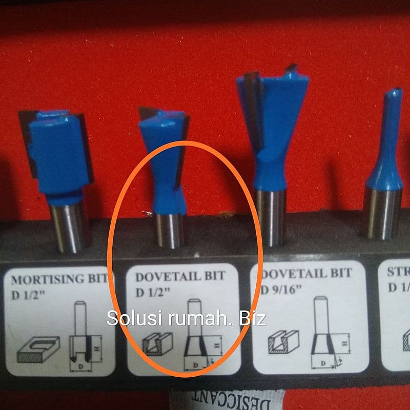 MPR DOVETAIL BIT 1/2 MATA PROFIL ROUTER(SPARE BIT SET)