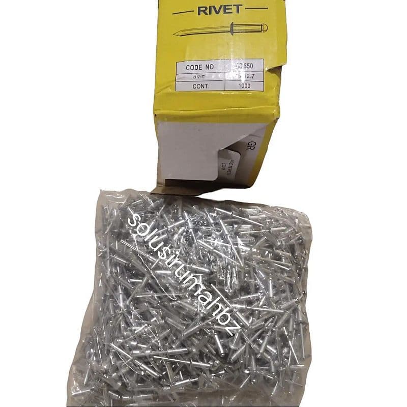 Rivet 1 Kotak Paku Rivet 550 Ukuran 4mm x 12.7mm 1000PCS 1000 P Paku Ripet Harga Per 1 Kotak Isi 1000PCS Ready Stock