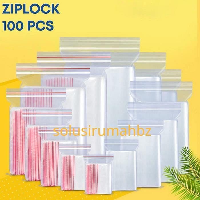 PLASTIK ZIP LOCK 100 PCS PLASTIK KLIP ZIPLOCK CLIP seal merah plastic