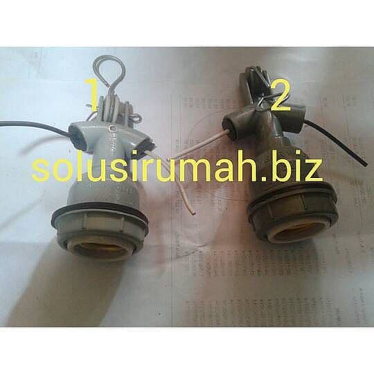 FITING KAP LAMPU HIJAU E-27 PVC KECIL 1PCS NONER 2