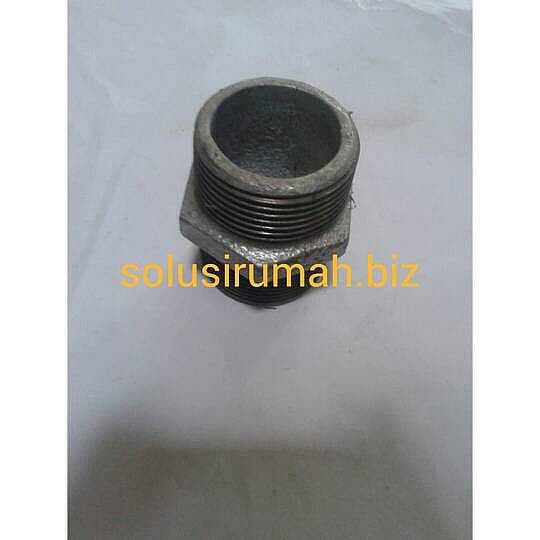 DOUBLE NEPEL BESI 1 1/4"G BRAND PCS (sambungan besi)