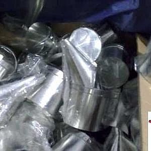 corong minyak 10l besi takaran literan