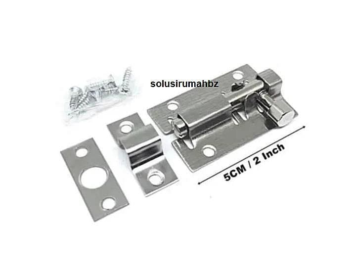 GRENDEL STAINLESS 2&rdquo; SS 304 SS304 SELOT PINTU 2 INCH 2INCH steel kunci