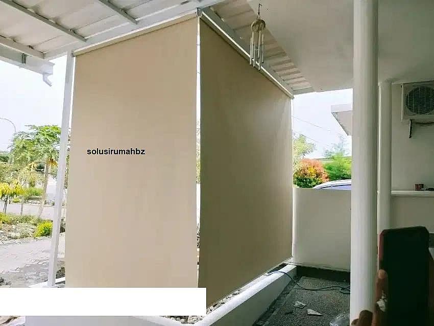roller blind superior deluxe bahan polyester & pvc tirai curtain krey
