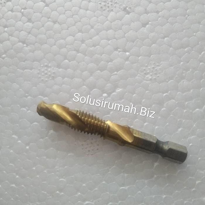 MATABOR PEMBUAT ULIR M10 10MM 1BIJI BAUT TAP HEX DRILL BIT TITANIUM MATA