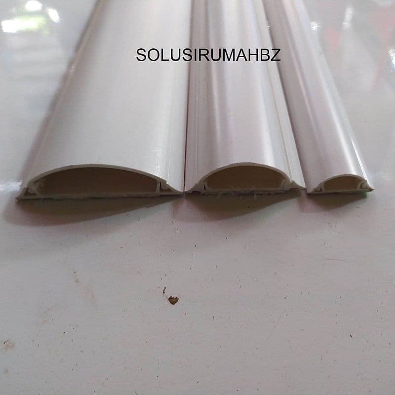 TUTUP KABEL OVAL UNTUK LANTAI CABLE DUCT OVAL DENGAN TUTUP PILIH UKURAN 10X25 10X35 14X48 16X65 10x25mm 10x35mm 14x48mm 16x65mm