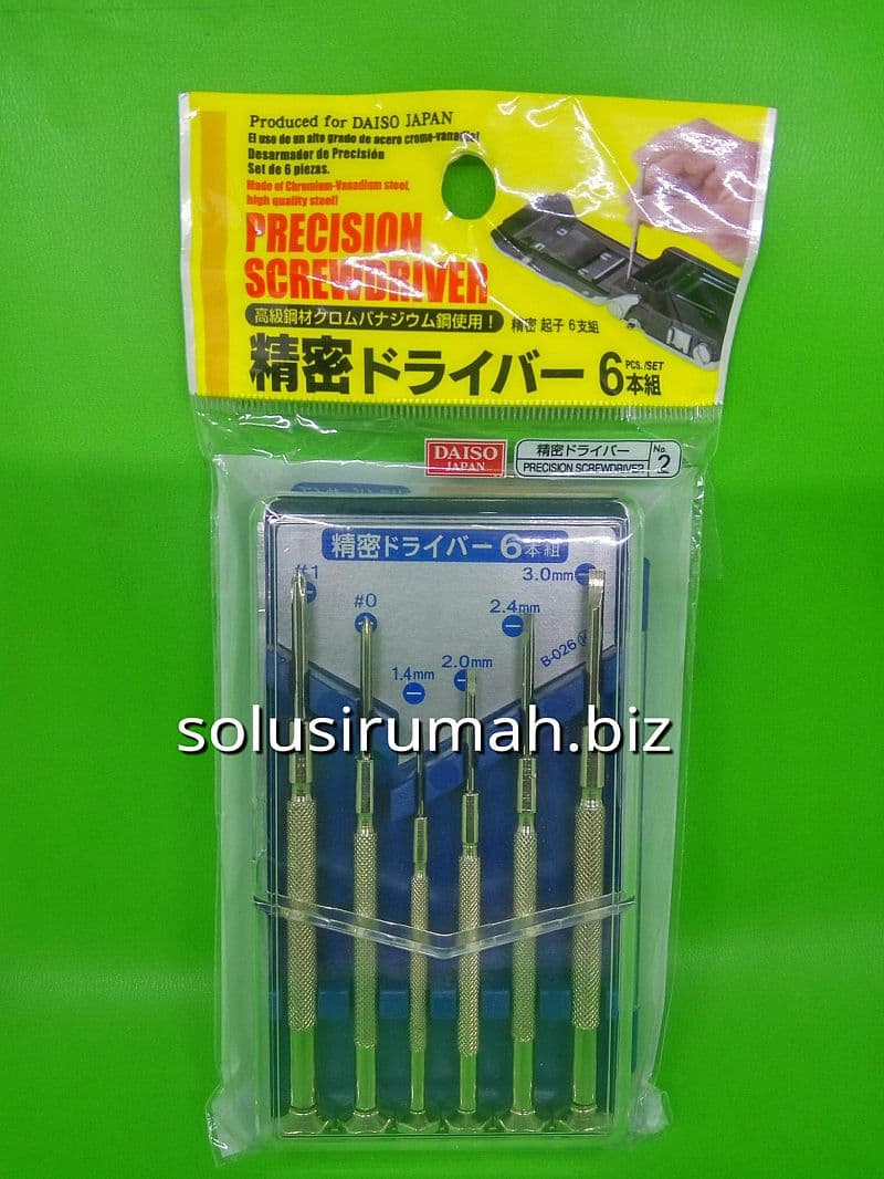 OBENG SET JAM 6PCS DAISO PRECISION SCREWDRIVER