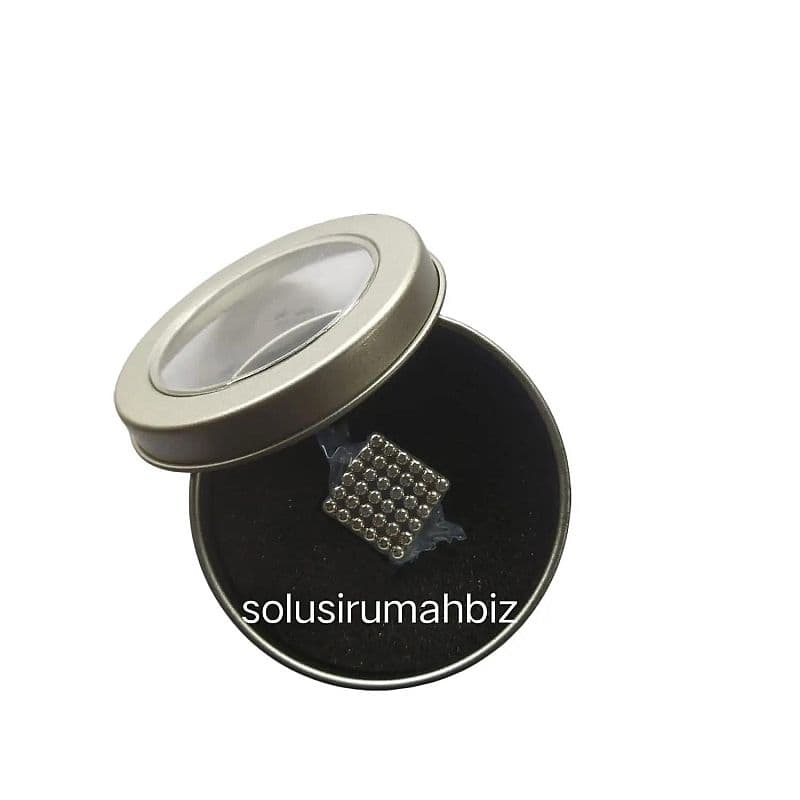 MAGNET MINI HIASAN BOLA MAGNETIC MAINAN 216 BIJI + BOX BESI