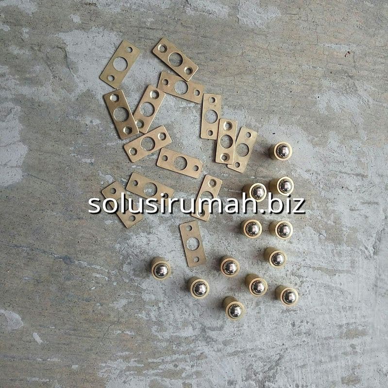 MATA AYAM PELOR 12.5MM 1/2" KUNINGAN FURNITURE /1 biji set
