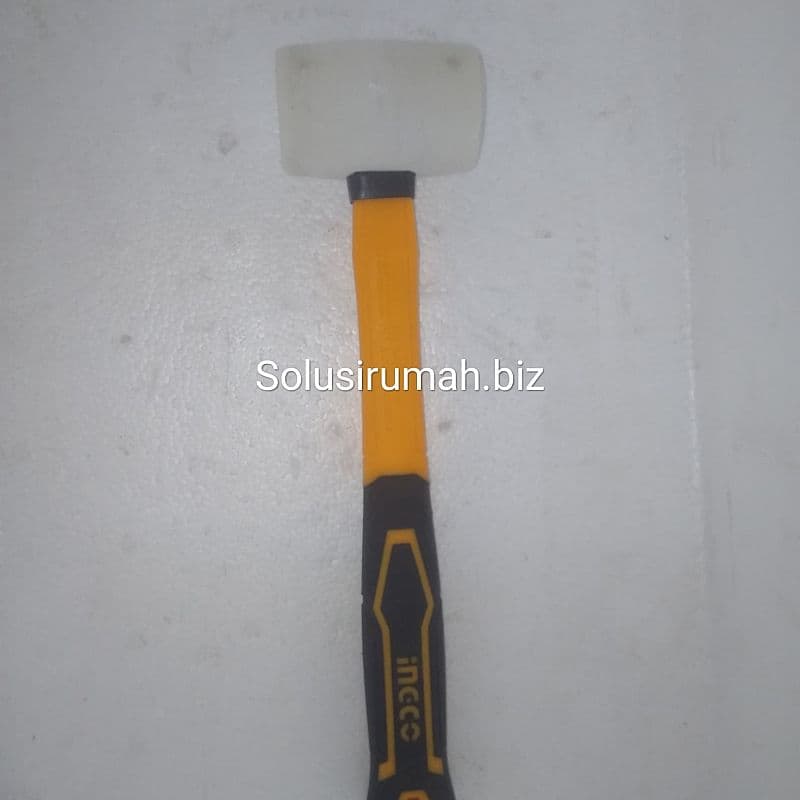 PALU KARET PUTIH RUBBER MALLET HANDLE FIBER INCO