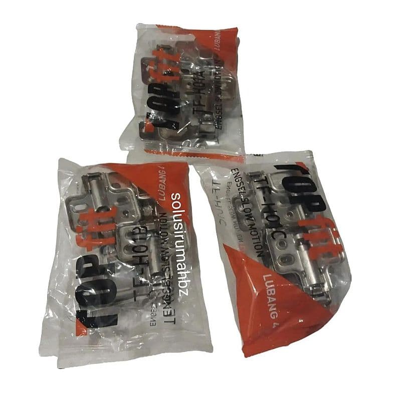 topfit by taco perpasang Engsel Sendok Slow Motion hidrolik pilih varian lurus bengkok atau setengah bengkok menutup pelan top fit