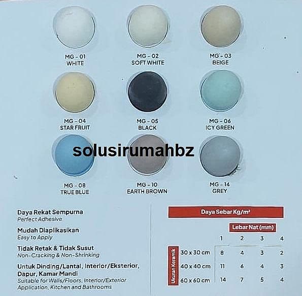 semen warna 1kg pack plastik bagus mu sika mort colorfill nat keramik