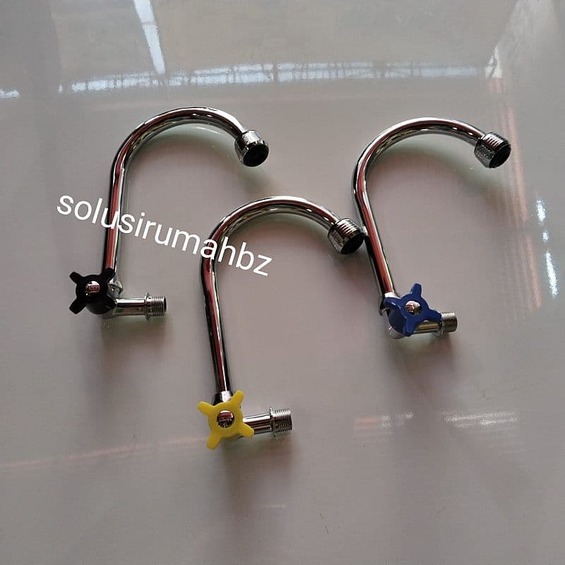 Keran Angsa Baling Warna Kran Cuci Piring Dapur Flo ZINC ALLOY hitam kuning biru silver crom chrome warna warni putar