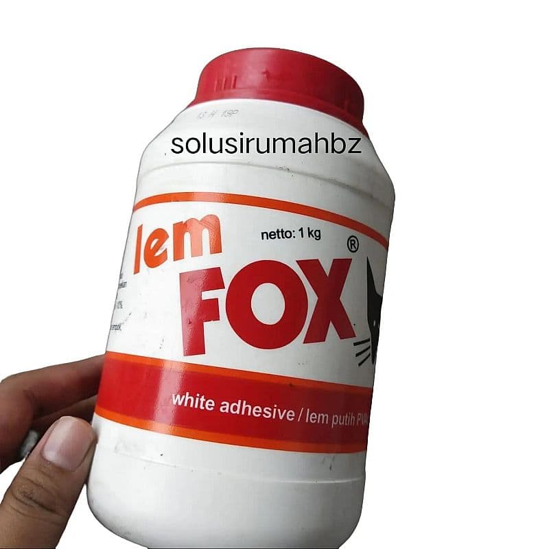 LEM PUTIH BOTOL 1KG FOX SUPER KAYU PVA 1 kg lem putih untuk kayu