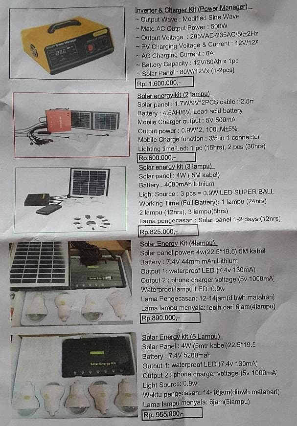 SOLAR ENERGY KIT 5LAMPU