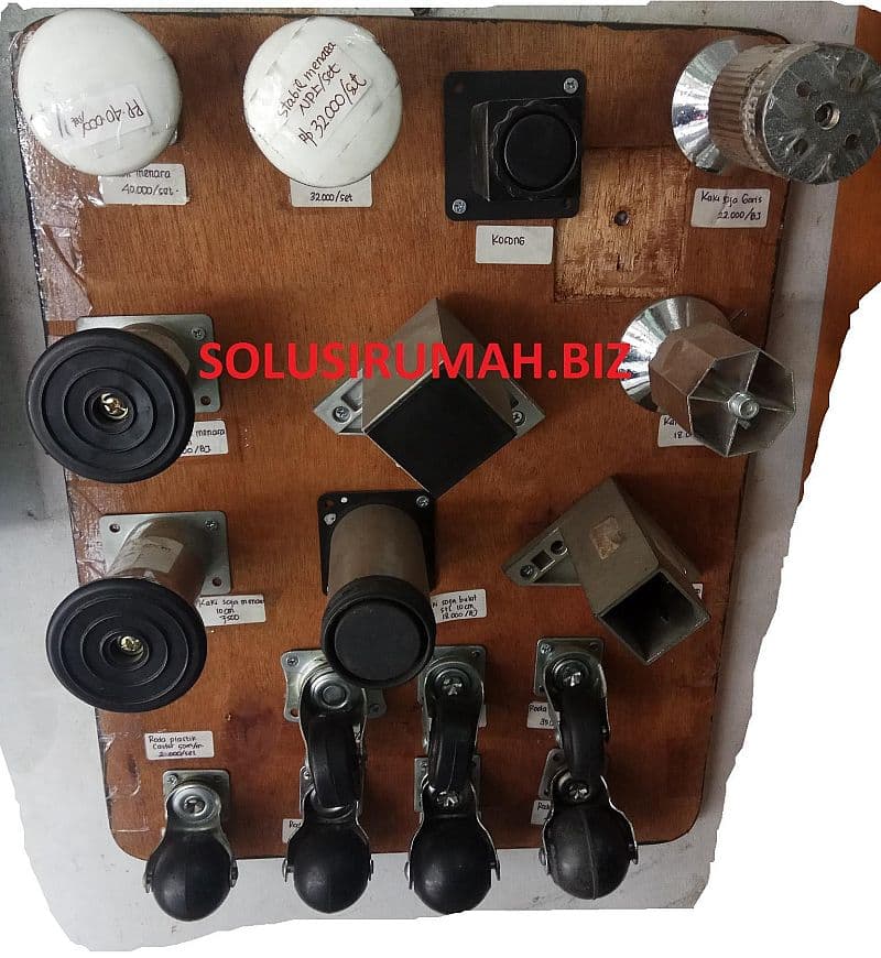 KAKI SOFA BERBAGAI TIPE DAN UKURAN KOTAK BULAT STAINLESS BESI CROM