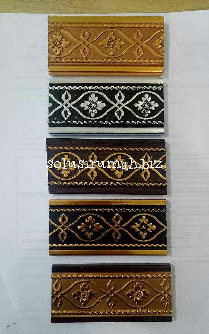 LIS LIST PLAT MOTIF PVC BUKAN KERAMIK 3M*5CM BERBAGAI WARNA BORDES